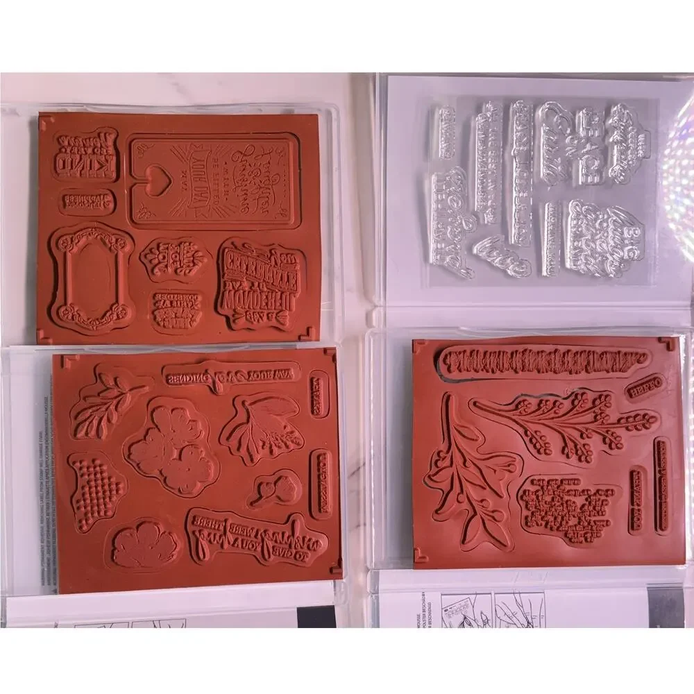 Stampin Up Lot 4 Stamp Sets Matching Dies 8pc Bundle Regal Flora Nature